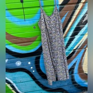 90s A line floral dress